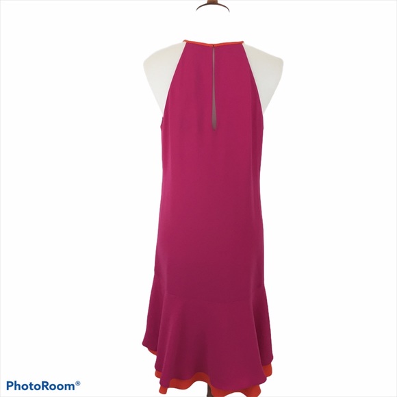 Diane von Furstenberg Pink/Orange Flounce Dress - Picture 8 of 11